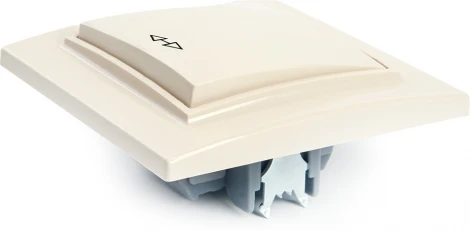 Переключатель одноклавишный перекрестный (слоновая кость) Stekker Эрна 39926