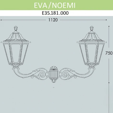 Настенный фонарь уличный Fumagalli Noemi E35.181.000.AXH27 (220V, IP55)