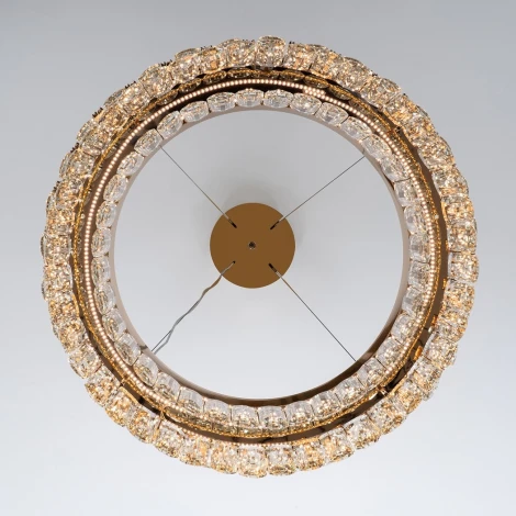 Подвесная люстра светодиодная хрустальная с регулировкой цветовой температуры Modelux ML.830.600 GD