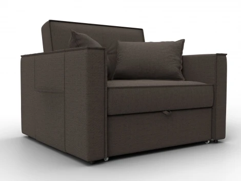 Кресло-кровать Лига-104 (80) (ЛДСП,Брус,Фанера,Рогожка/Коричневый) Лига Диванов 134843