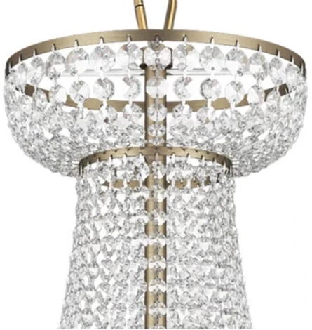 Подвесная большая люстра Osgona Classic 700511 (220V, хрусталь, на цепи, подсвечник, свеча)