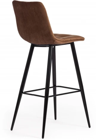 Стул барный CHILLY (mod.7095б) / 1 шт. в упаковке (Ткань,Металл /Коричневый,Черный)