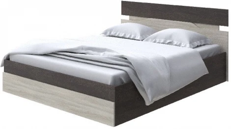 Без бренда Кровать Milton с подъемным механизмом (ЛДСП Дуб Кантербери/Ясень Шимо Светлый) 90x190