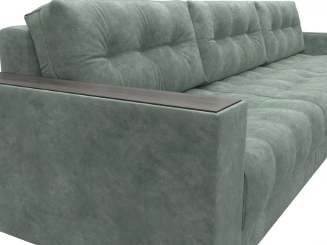 Диван прямой с декором Лига-049 НПБ Лонг Лига Диванов (Велюр) арт.128429