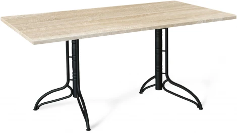 Стол SHT-TU20/120/80 МДФ черный муар/дуб сонома светлый от фабрики Sheffilton
