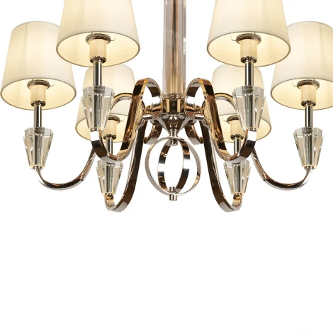 Подвесная люстра iLamp Alesti P2424-6 Nickel (220V, на цепи)