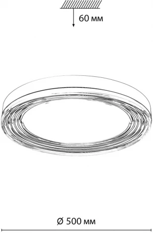 Светильник настенно-потолочный Sonex металл/акрил/серебро/прозрачный Sonex Mitra 7728/112L LED 112Вт INFINITA (220V, круглые)