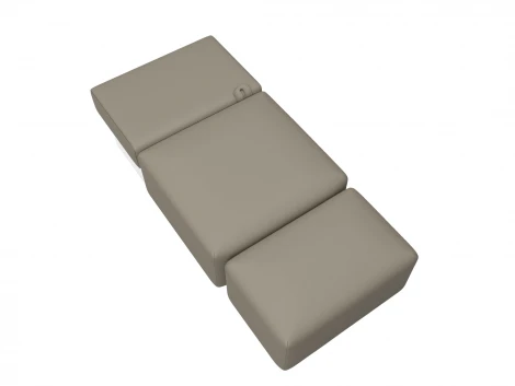 Модули диван и пуф Лига-060 НПБ (ЛДСП,Брус,Фанера/Пластик/Экокожа/Бежевый) Лига Диванов 130084