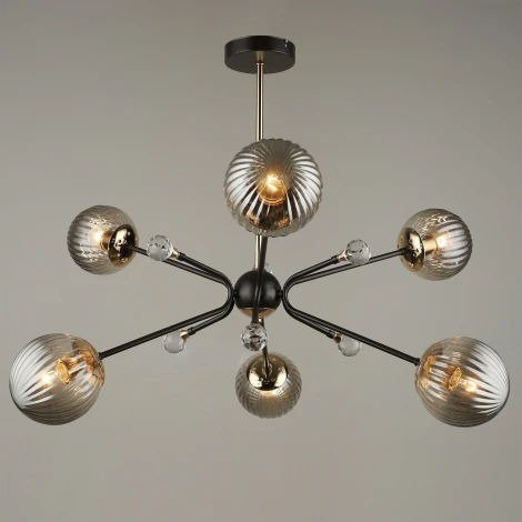 Потолочная люстра на штанге Reluce 04901-0.3-06 COFFEE+FGD (220V, шар)