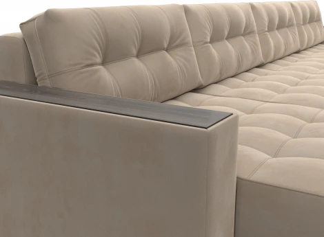 Диван П-образный с декором Лига-049 НПБ Лонг Лига Диванов (Велюр) арт.128557