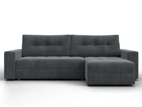 Диван угловой Лига-122 угол универсальный (ДСП,Брус,Велюр/Светло-серый) Лига Диванов 137612