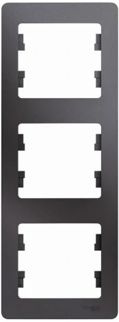 Рамка на 3 поста (графит) Systeme Electric Glossa GSL001307