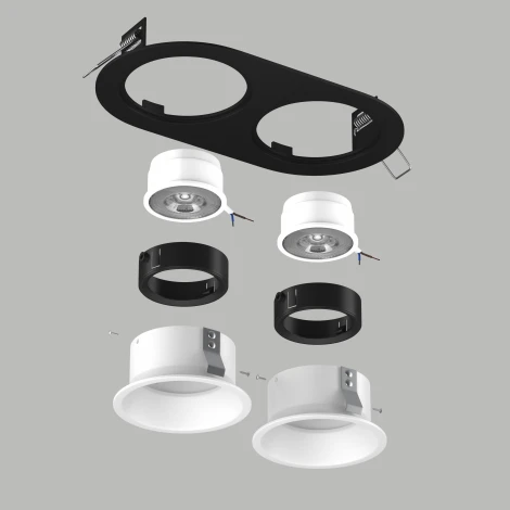 Встраиваемый светильник под LED модуль/ламп МR16 Lightstar Domino D6570606BMOD (220V)