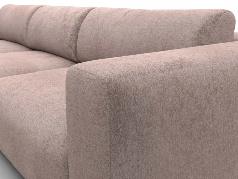 Диван угловой Лига-066 НПБ Лонг угол левый (ЛДСП,Фанера,Брус,Велюр/Бежевый) Лига Диванов 131226L