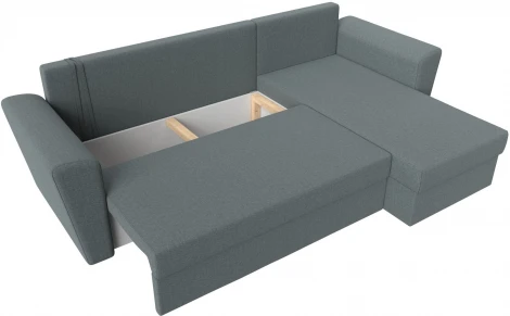 Диван угловой Амстердам Лайт правый угол (Серый/Рогожка) Лига Диванов арт.121169