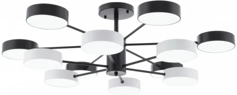 Потолочная люстра светодиодная на штанге Arte Milano Ferrara 250906/12B Bk/Wh (220V, круглые)