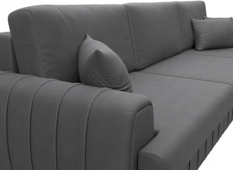 Диван угловой Лига-057 НПБ Лонг угол правый Лига Диванов (Замша) арт.129314