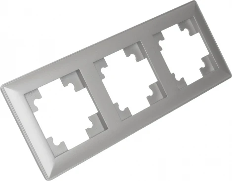 Рамка на 3 поста (серебро) Stekker Катрин 39799