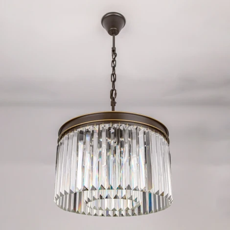 Подвесная люстра Citilux Мартин CL332081 (220V, хрусталь, на цепи, круглые)