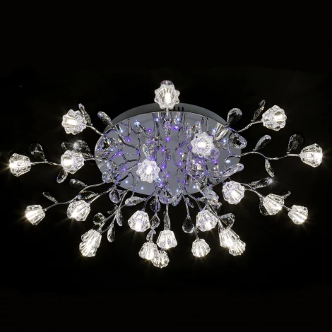 Потолочная люстра Eurosvet Bloomy 80115/23 хром/синий+красный+фиолетовый