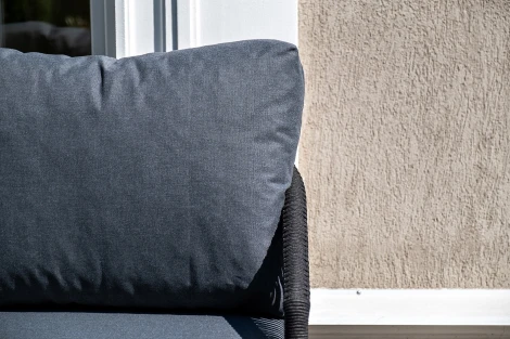 "Верона" лаунж-зона 5-местная плетеная из роупа (веревки), каркас алюминиевый темно-серый, роуп темно-серый 4SIS арт.УТ-00007273