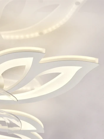 Потолочная люстра светодиодная с вентилятором Natali Kovaltseva Ledfan LED LAMPS 81488 (регулировка яркости, 220V, пульт управления, управление смартфоном)