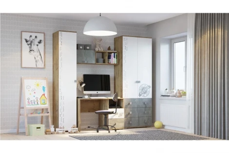 Стол письменный БТС Тренд ПС-02, крафт/бетон