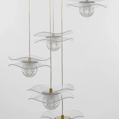 Подвесная каскадная люстра светодиодная Citilux Signature CL247057 (шарики)
