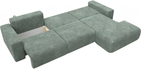 Диван угловой Лига-036 НПБ Классик Лонг правый угол Лига Диванов (Велюр) арт.127786