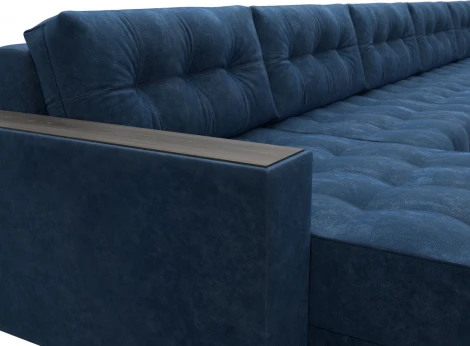 Диван П-образный с декором Лига-049 НПБ Мегалонг Лига Диванов (Велюр) арт.128532