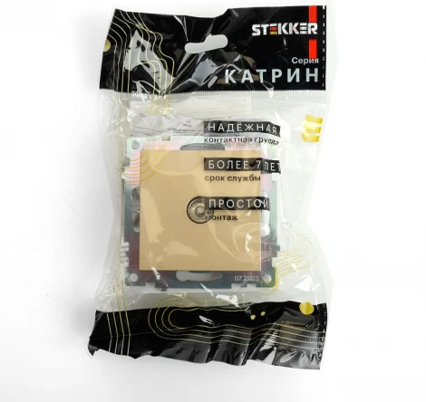 ТВ-розетка (золото) Stekker Катрин 49228
