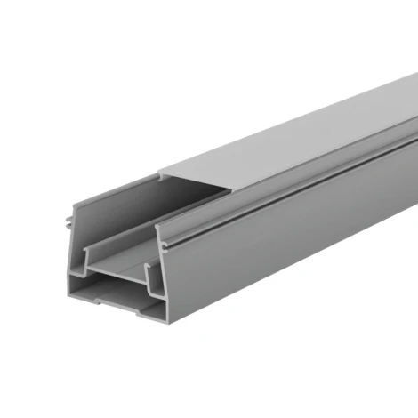 Профиль алюминиевый разделительный встраиваемый серый 40х32х2000мм для натяжных потолков (под гарпун) Wolta WAP WAP-S-40/32/2000-A