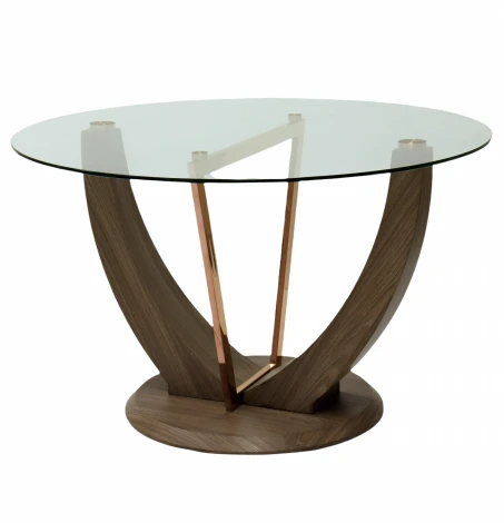 Стол обеденный IST-CASA Орео F-908, 122х122х76 см, прозрачный