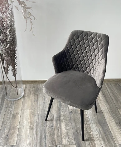 Стул HERMAN 360 град. ГРАФИТ #14, велюр / черный каркас M-City 461MC04746