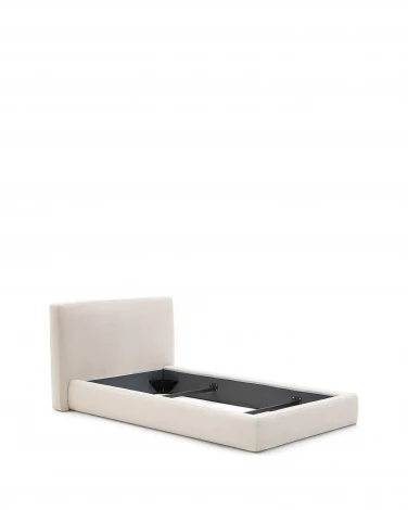 Кровать Blok бежевая со съемными чехлами под матрас 90 х 200 см La Forma (ex Julia Grup) 218706