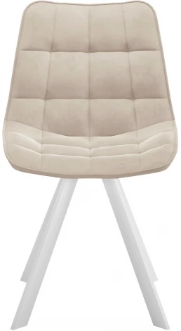 Стул DikLine 229 поворотный, B03 BEIGE, ножки белые