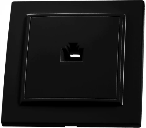 Розетка Ethernet RJ-45 (черный) Stekker Эрна 39475