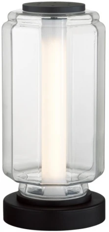 Настольная лампа Odeon Light Jam 5409/10TL черный/прозрачный/металл/стекло/акрилLED 10W 3000K 700Лм (220V, выключатель, круглые)