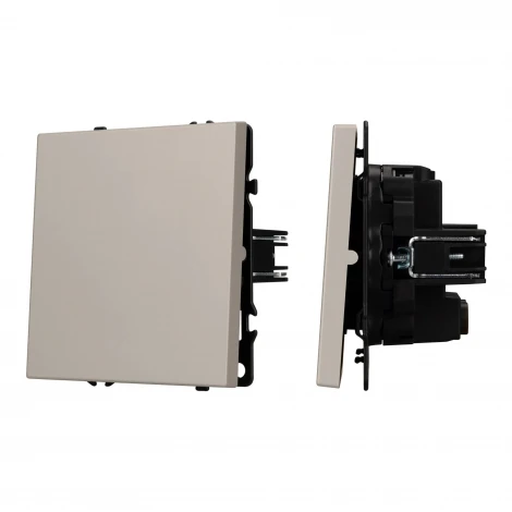 Механизм выключателя одноклавишный перекрёстный SWT-NOBE-MKX1-SFPL-CA (230V, 10A) (Arlight, Кашемир) 059428