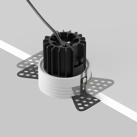 Встраиваемый светильник под гипсокартон Maytoni Round DL058-7W2.7K-TRS-W (LED, 220V, круглые)