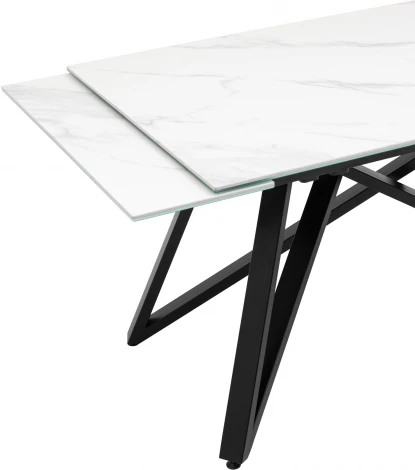 Стол обеденный Stool Group Канкун раскладной 140-180*90 керамика белый УТ000036965
