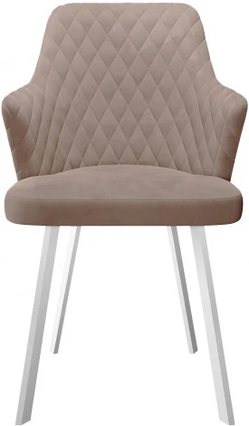 Стул DikLine 345 K4 капучино, ножки белые арт.00-00076161