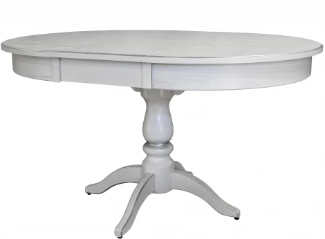 Стол обеденный Моро 04 раздвижной белый/серебро 100/140*100 от фабрики Mebelik