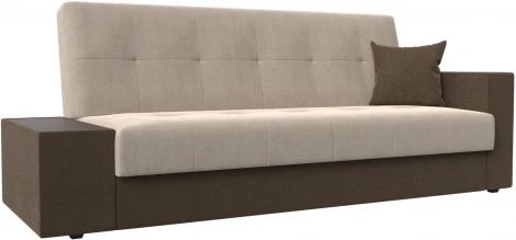 Диван-книжка Лига-020 стол слева (Бежевый,Коричневый/Рогожка) Лига Диванов арт.118523L