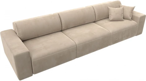 Диван прямой Лига-036 НПБ Классик Лонг (Бежевый/Велюр) Лига Диванов арт.121322
