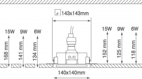 Встраиваемый светильник под гипсокартон гипсовый Donolux Elementare DL270R1W (220V)
