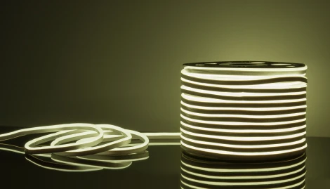 Светодиодная лента Elektrostandard Гибкий неон 220V 9,6W 120Led 2835 IP67 односторонний холодный белый, 50 м