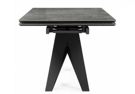 Кухонный стол Notta Блэкберн 160(220)х89 серый мрамор baolai / черный