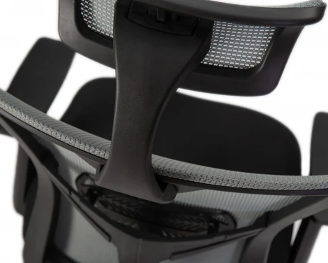 Офисное кресло для персонала NIXON (чёрный, серая сетка)