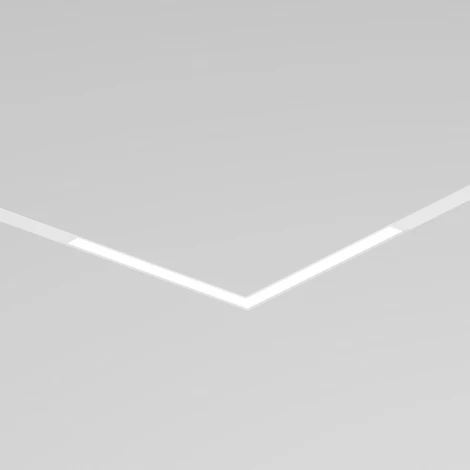 Трековый угловой светильник светодиодный с голосовым управлением однофазный 220V Denkirs Smart Linear DK8014-WH (Умный дом, Алиса)